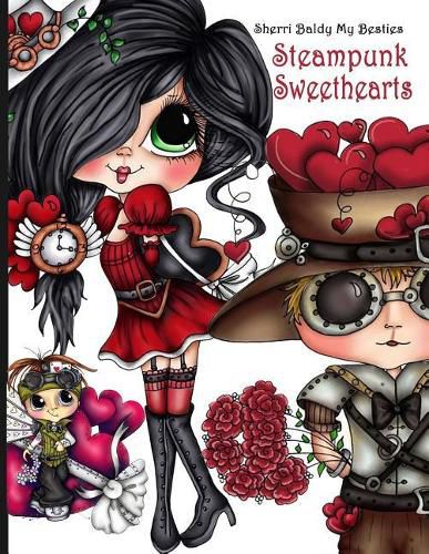 Cover image for Sherri Baldy Steampunk Sweethearts My Besties Coloring Book