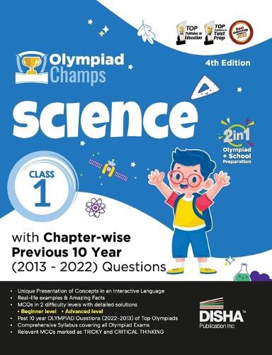 Cover image for Olympiad Champs Science Class 1 with Chapter-Wise Previous 10 Year (2013 - 2022) Questions Complete Prep Guide with Theory, Pyqs, Past & Practice Exercise