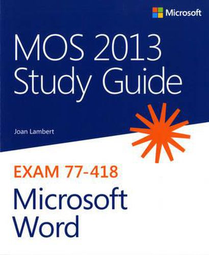 Cover image for MOS 2013 Study Guide for Microsoft Word