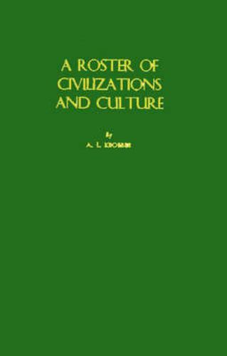 Cover image for A Roster of Civilizations and Culture