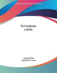 Cover image for To Cardenio (1919)