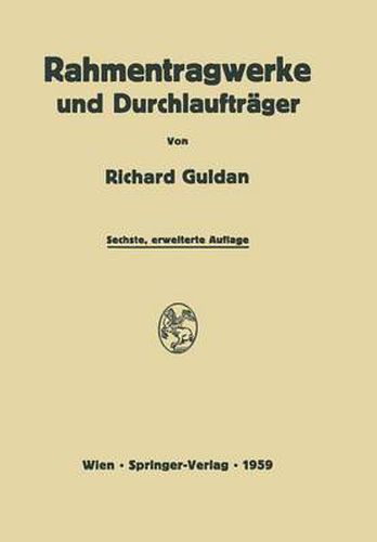 Cover image for Rahmentragwerke und Durchlauftrager
