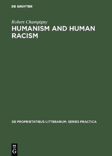 Cover image for Humanism and human racism: A critical study of essays by Sartre and Camus