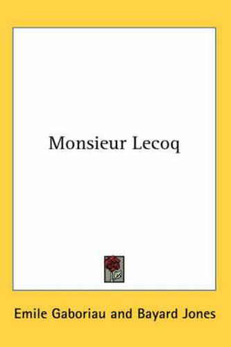 Cover image for Monsieur Lecoq