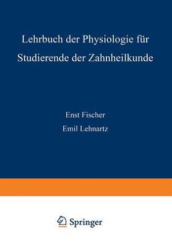 Cover image for Lehrbuch Der Physiologie Fur Studierende Der Zahnheilkunde