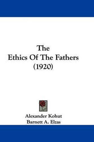 Cover image for The Ethics of the Fathers (1920)