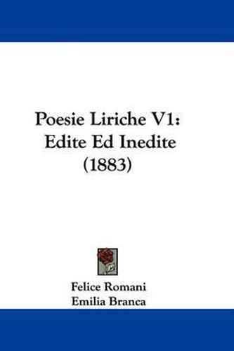 Cover image for Poesie Liriche V1: Edite Ed Inedite (1883)