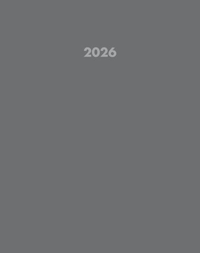 Cover image for Basic Gray 2026 7.5 X 9.5 Booklet Monthly Planner