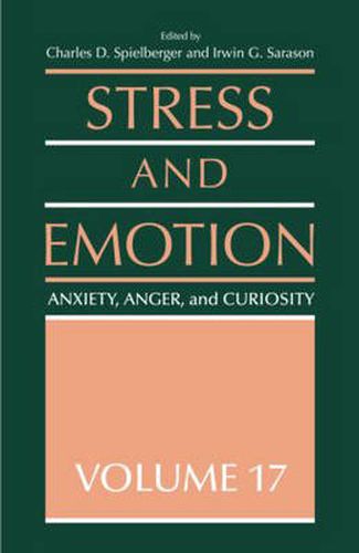 Cover image for Stress and Emotion: Anxiety, Anger and Curiosity, Volume 17