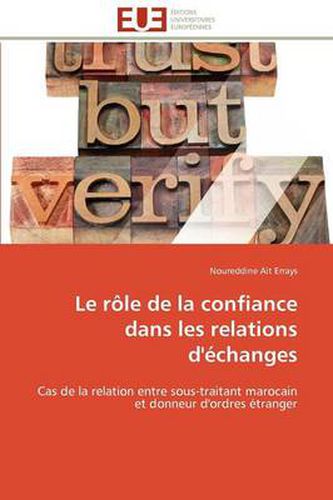 Cover image for Le R Le de La Confiance Dans Les Relations D' Changes