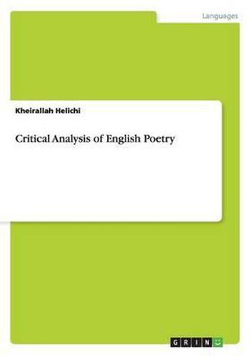 Critical Analysis of English Poetry