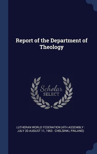 Cover image for Report of the Department of Theology