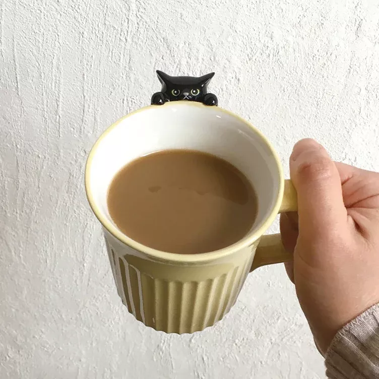 Cat Hanging Mug - Black Cat