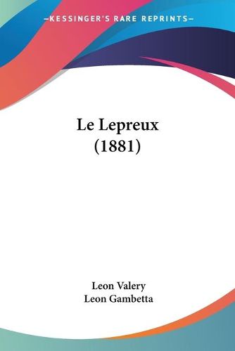 Cover image for Le Lepreux (1881)