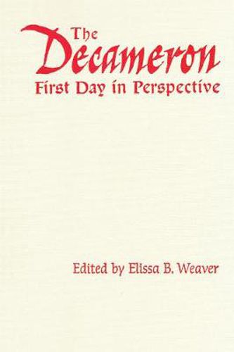 Cover image for The Decameron First Day in Perspective