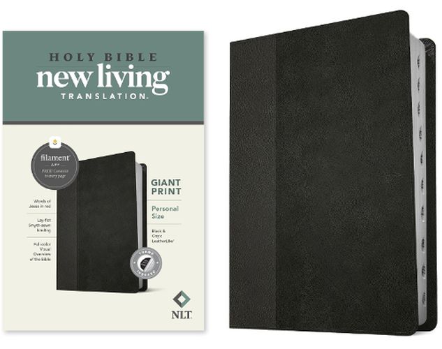 Cover image for NLT Personal Size Giant Print Bible, Filament Edition, Black