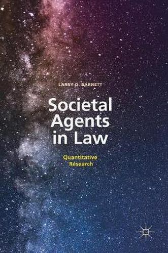 Cover image for Societal Agents in Law: Quantitative Research