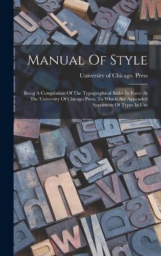 Cover image for Manual Of Style