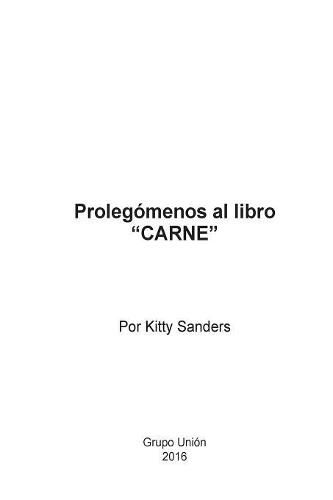 Cover image for Prolegomenos al libro Carne