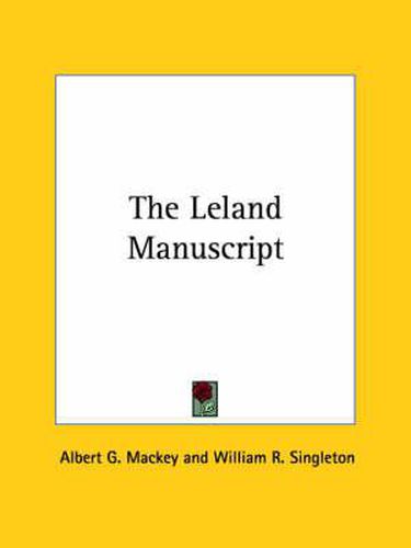 Cover image for The Leland Manuscript