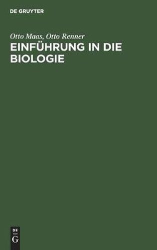 Cover image for Einfuhrung in Die Biologie