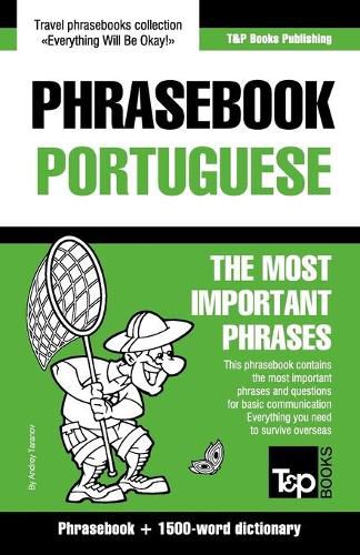 Cover image for English-Portuguese phrasebook and 1500-word dictionary