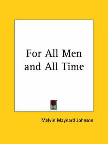 Cover image for For All Men and All Time