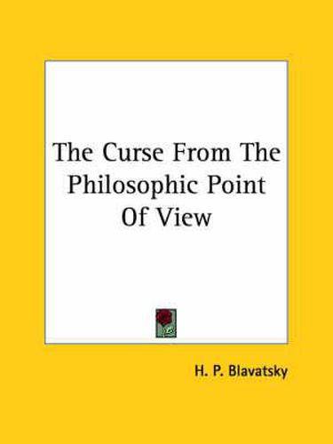 Cover image for The Curse from the Philosophic Point of View