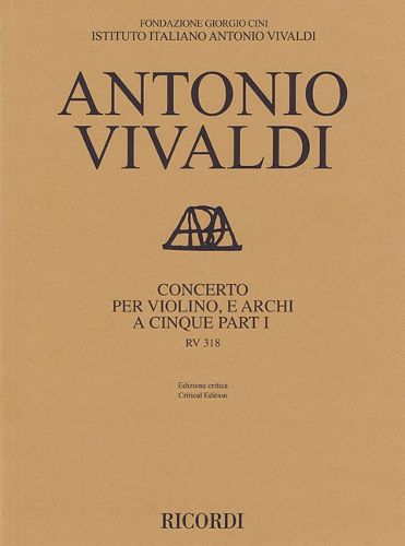 Cover image for Concerto Rv 813 for Violin and Strings in Five Parts: Practical Series Score