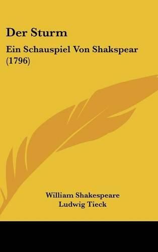 Cover image for Der Sturm: Ein Schauspiel Von Shakspear (1796)