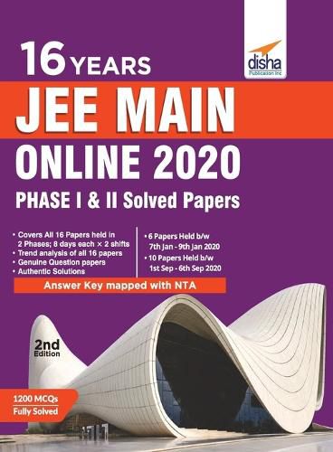 Cover image for 16 Jee Main Online 2020 Phase I & II Solved Papers