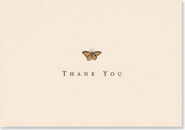 Cover image for Gold Butterfly Thank You Notes