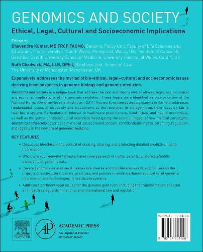 Cover image for Genomics and Society: Ethical, Legal, Cultural and Socioeconomic Implications