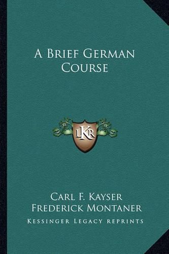 Cover image for A Brief German Course