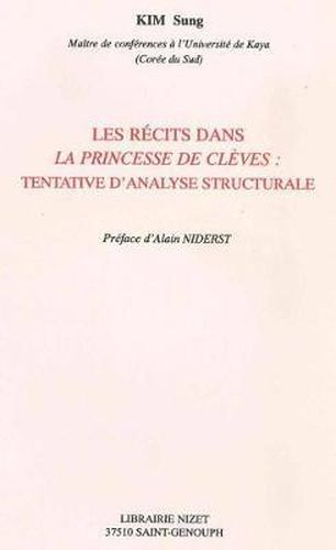 Cover image for Les Recits Dans La Princesse de Cleves: Tentative d'Analyse Structurale