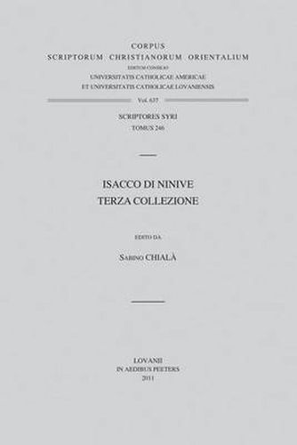 Cover image for Isacco Di Ninive. Terza Collezione: T.
