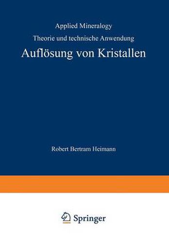 Cover image for Aufloesung von Kristallen: Theorie und technische Anwendung