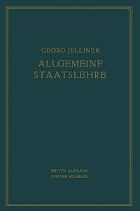 Cover image for Allgemeine Staatslehre: Manuldruck