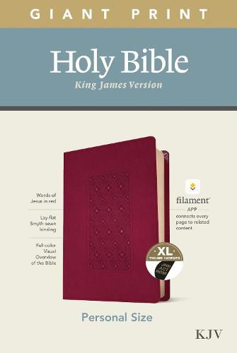Cover image for KJV Personal Size Giant Print Bible, Filament Ed., Cranberry