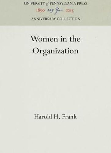 Cover image for Women in the Organization