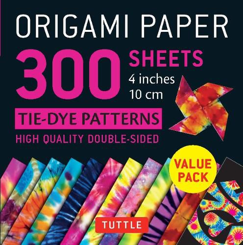 Origami Paper 300 sheets Tie-Dye Patterns 4 inch (10 cm)