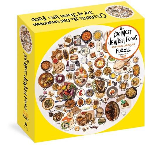 Cover image for The 100 Most Jewish Foods: 500-piece Circular Puzzle