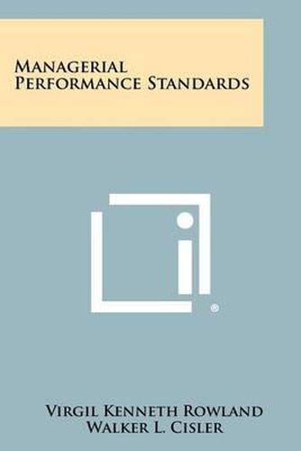 Cover image for Managerial Performance Standards