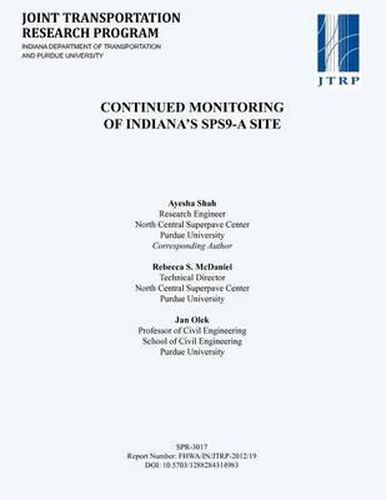 Cover image for Continued Monitoring of Indiana's Sps9-A Site