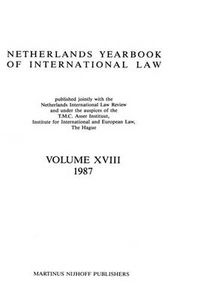 Cover image for Netherlands Yearbook Of International Law, 1987