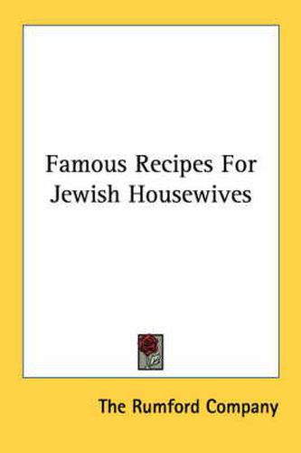 Cover image for Famous Recipes for Jewish Housewives