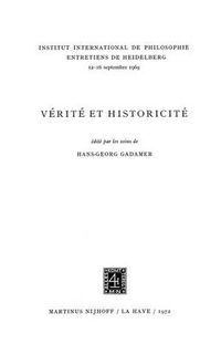 Cover image for Truth and Historicity / Verite et Historicite