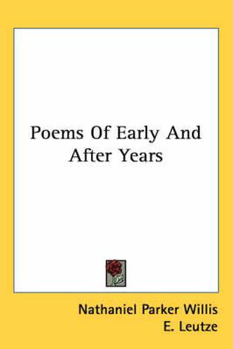 Cover image for Poems of Early and After Years