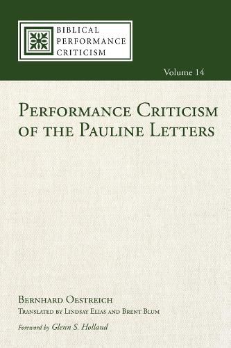 Cover image for Performance Criticism of the Pauline Letters