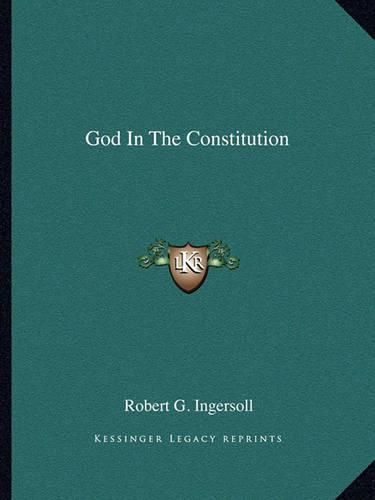 Cover image for God in the Constitution